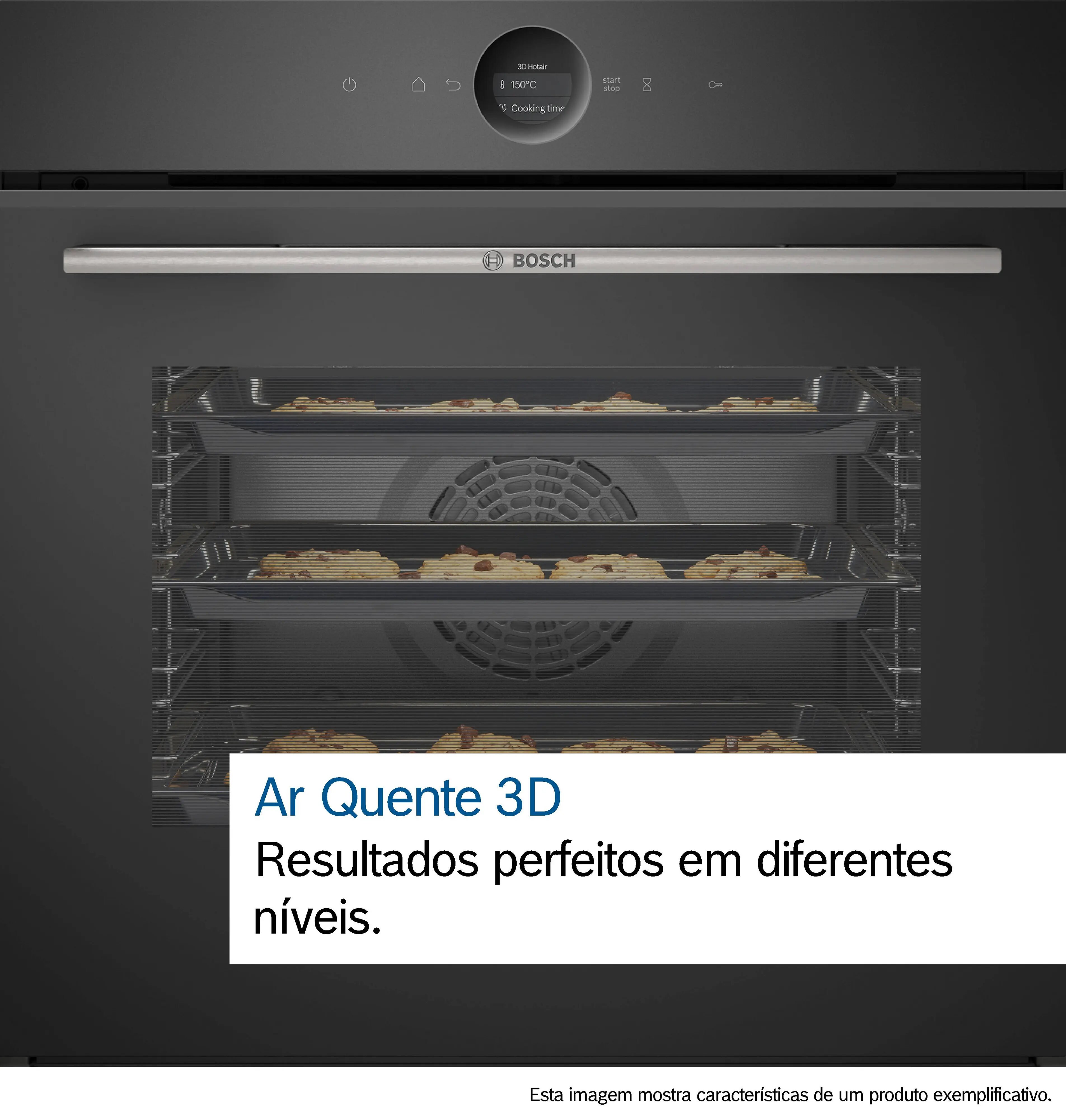Forno Multifunções Bosch Serie 8 HBG724AB1 Hidrolítico, Ecrã tátil TFT e de 71 Litros - Preto Preto-8