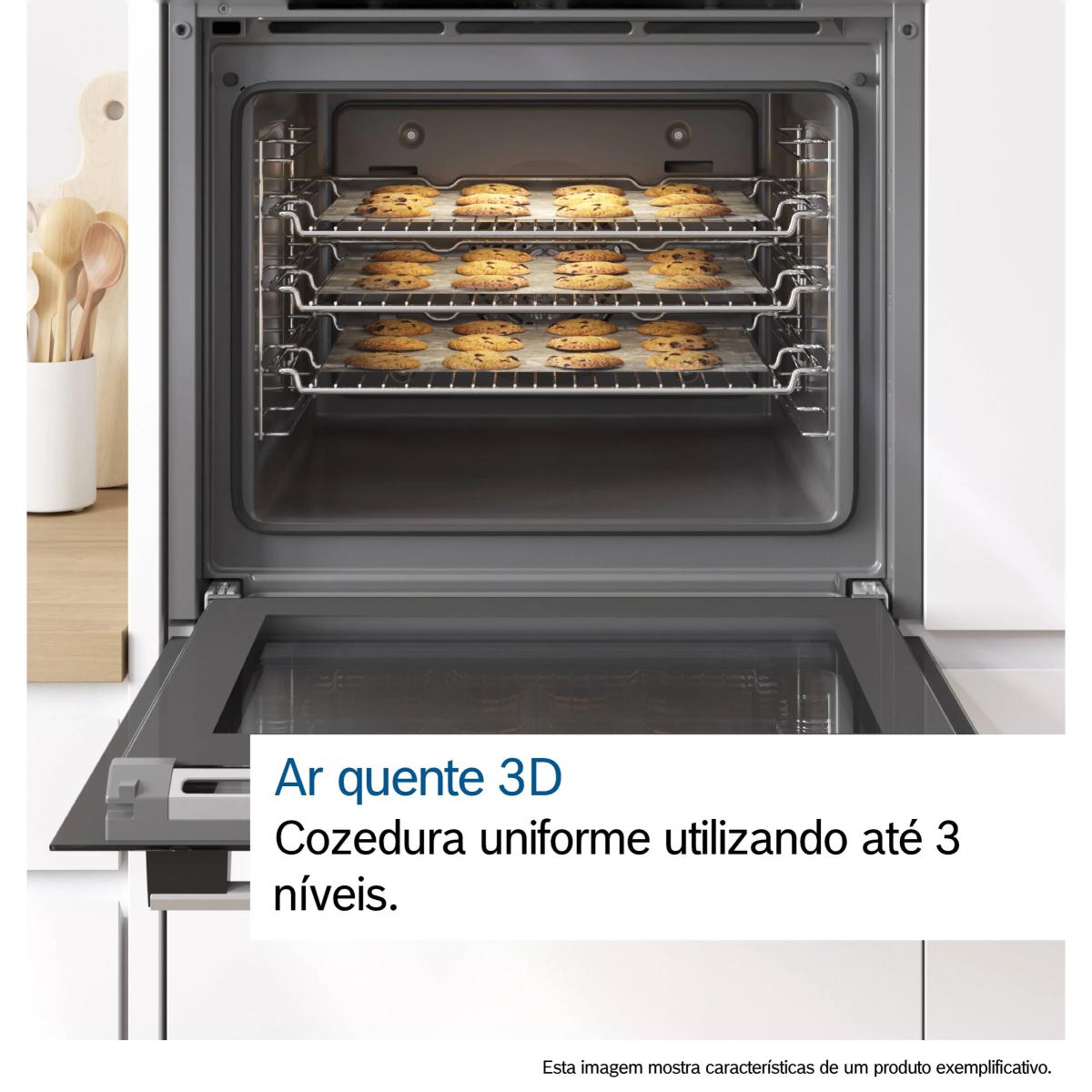 Forno Multifunções Bosch Serie 2 HBA510BR4 Ar Quente 3D, 71 Litros - Inox Aço inoxidável-2