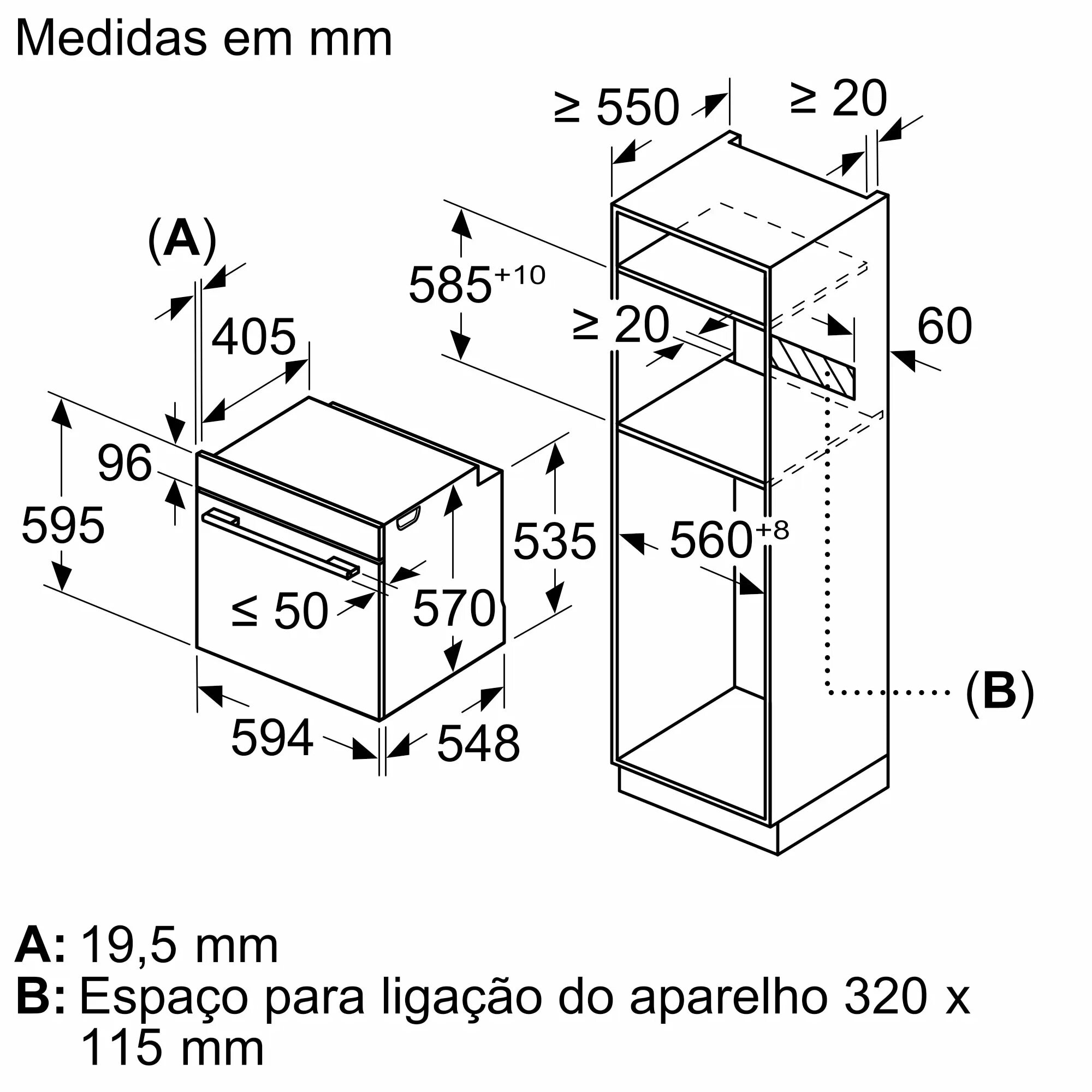 Forno Multifunções Bosch Serie 2 HBA514ES4 Hidrolitico, Função Air fry de 71 Litros - Inox Aço inoxidável-8