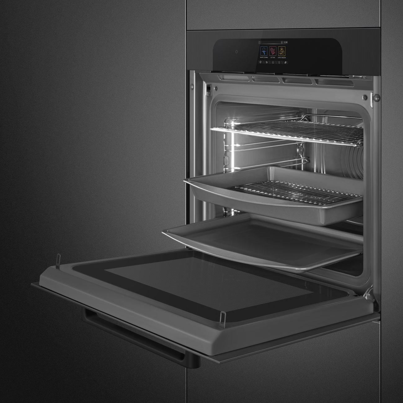 Forno Omnichef Smeg SO6204APB Musa VaporClean 60 cm - Preto Preto-4
