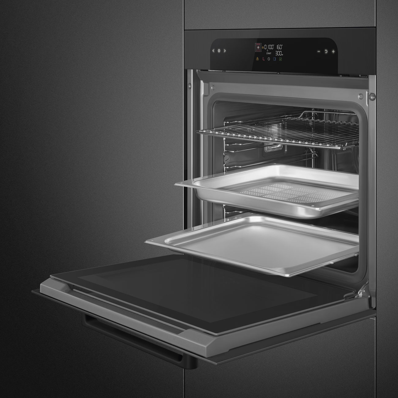 Forno Steam100 Smeg SO6202S3PB Musa de 60 cm - Preto Preto-4