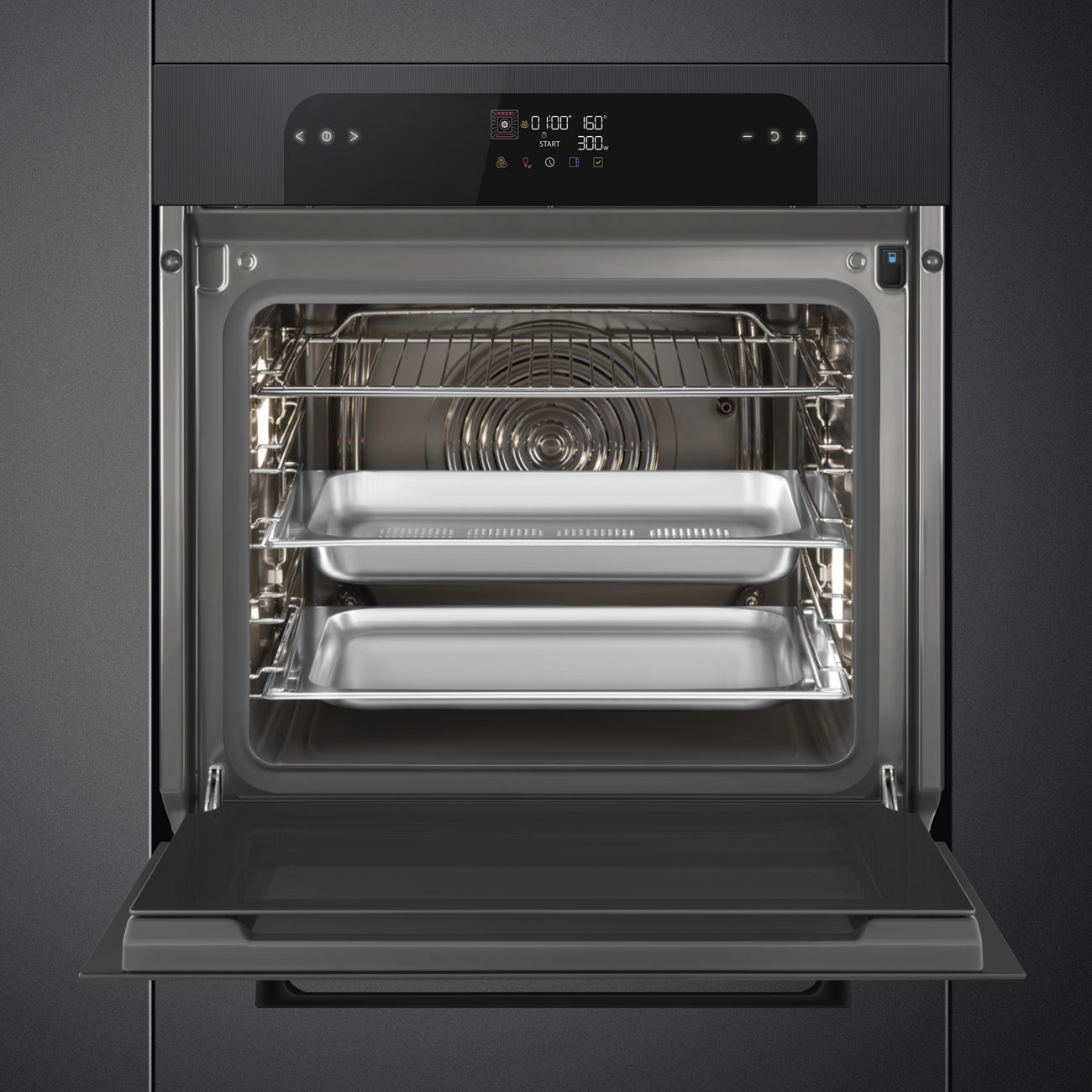 Forno Steam100 Smeg SO6202S3PB Musa de 60 cm - Preto Preto-6