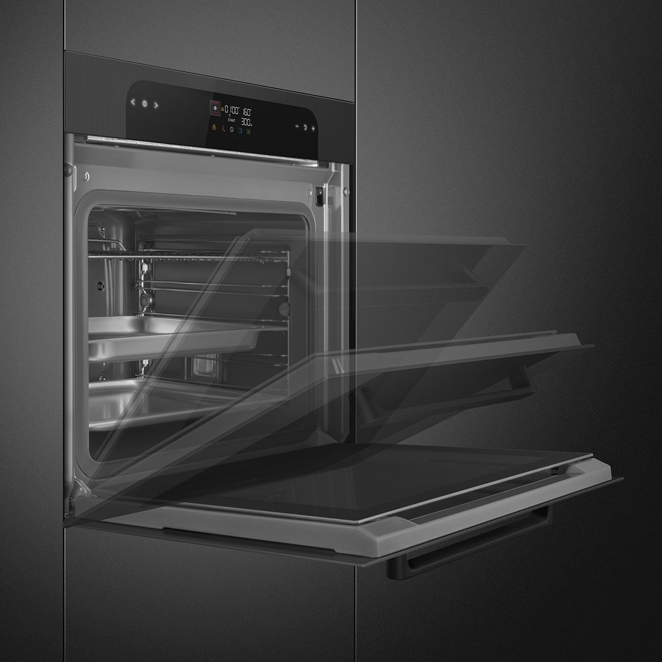 Forno Steam100 Smeg SO6202S3PB Musa de 60 cm - Preto Preto-10