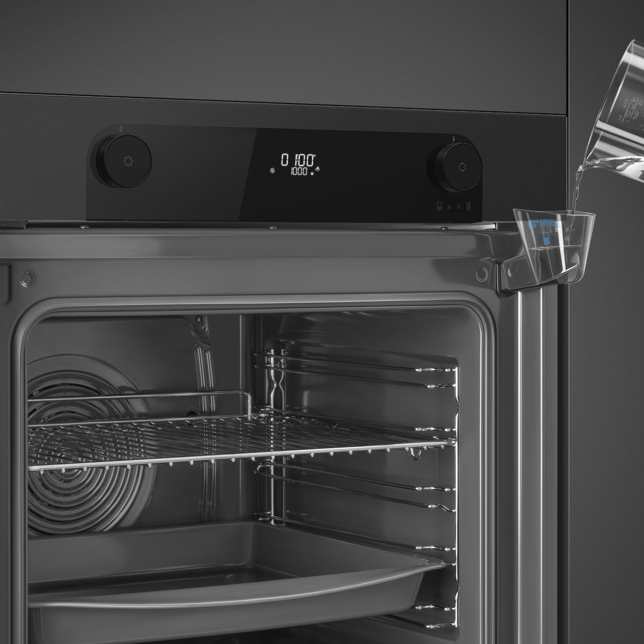 Forno SteamOne Smeg SO6201S2B Musa de 60 cm - Preto Preto-3