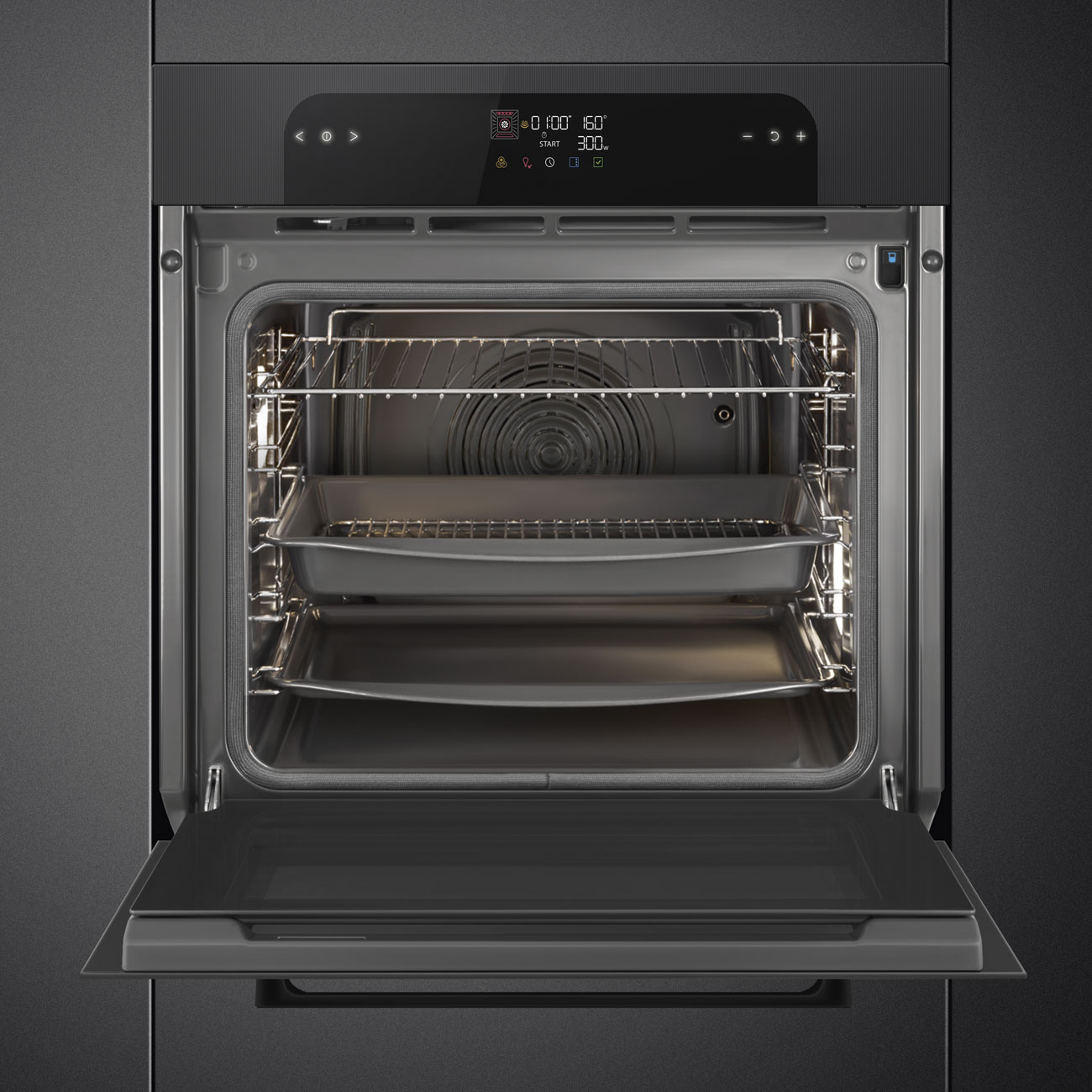 Forno Piro Steam Galileo Smeg SOP6202S2PB Musa Combinado com Vaporeira - Preto Preto-6