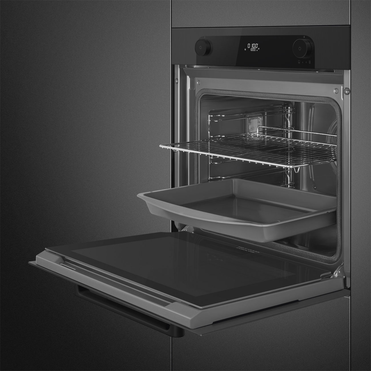 Forno Piro Steam Galileo Smeg SOP6201S2B Musa Combinado com Vaporeira - Preto Preto-4