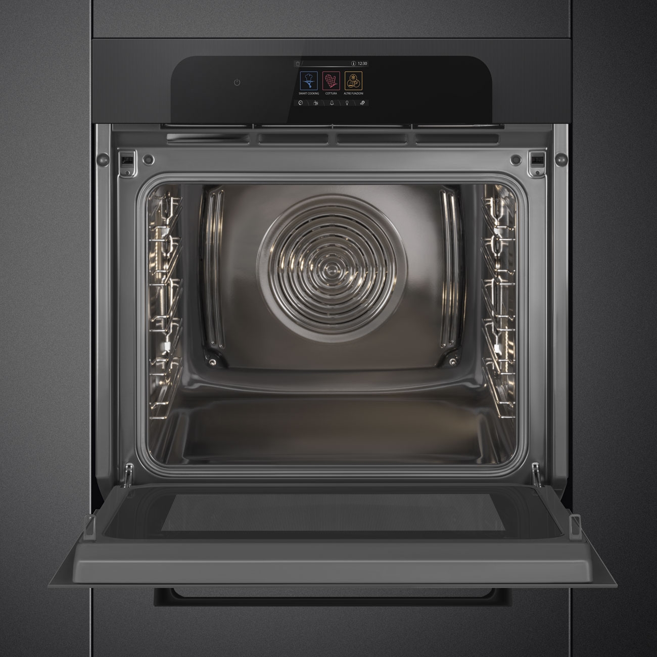 Forno SpeedwaveXL Smeg SO6204M2PB Musa de 60 cm - Preto Preto-5