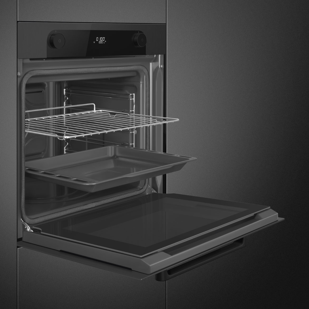 Forno Pirolítico Smeg SFP6201TB Musa de 60 cm - Preto Preto-4