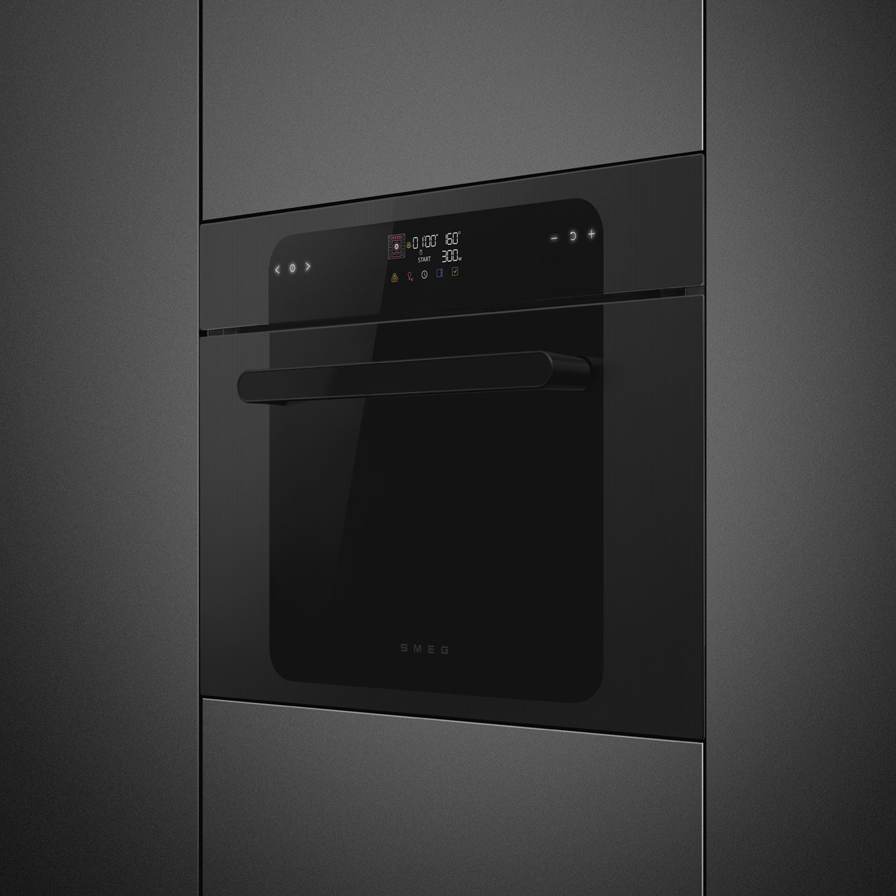Forno com Micro-ondas Smeg SO4202M1B Musa de 60x45 cm - Preto Preto-2