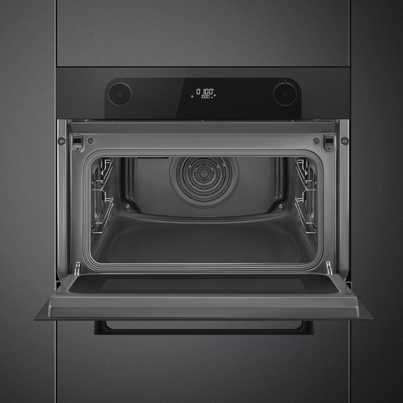 Forno com Micro-ondas Smeg SO4201M1BI Musa de 60x45 cm - Preto Preto-4