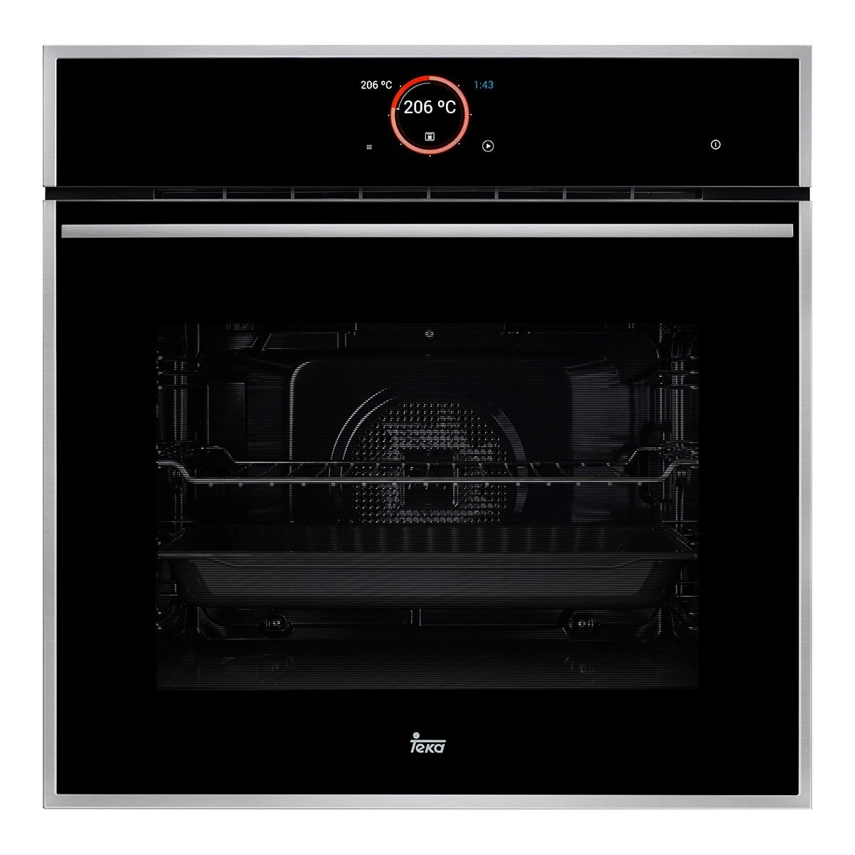 Imagem 0 de Forno Multifunções Teka Ioven P SurroundTemp Pirolítico e Hydroclean®PRO e Capacidade de 70 L - Vidro Preto com Aro Inox