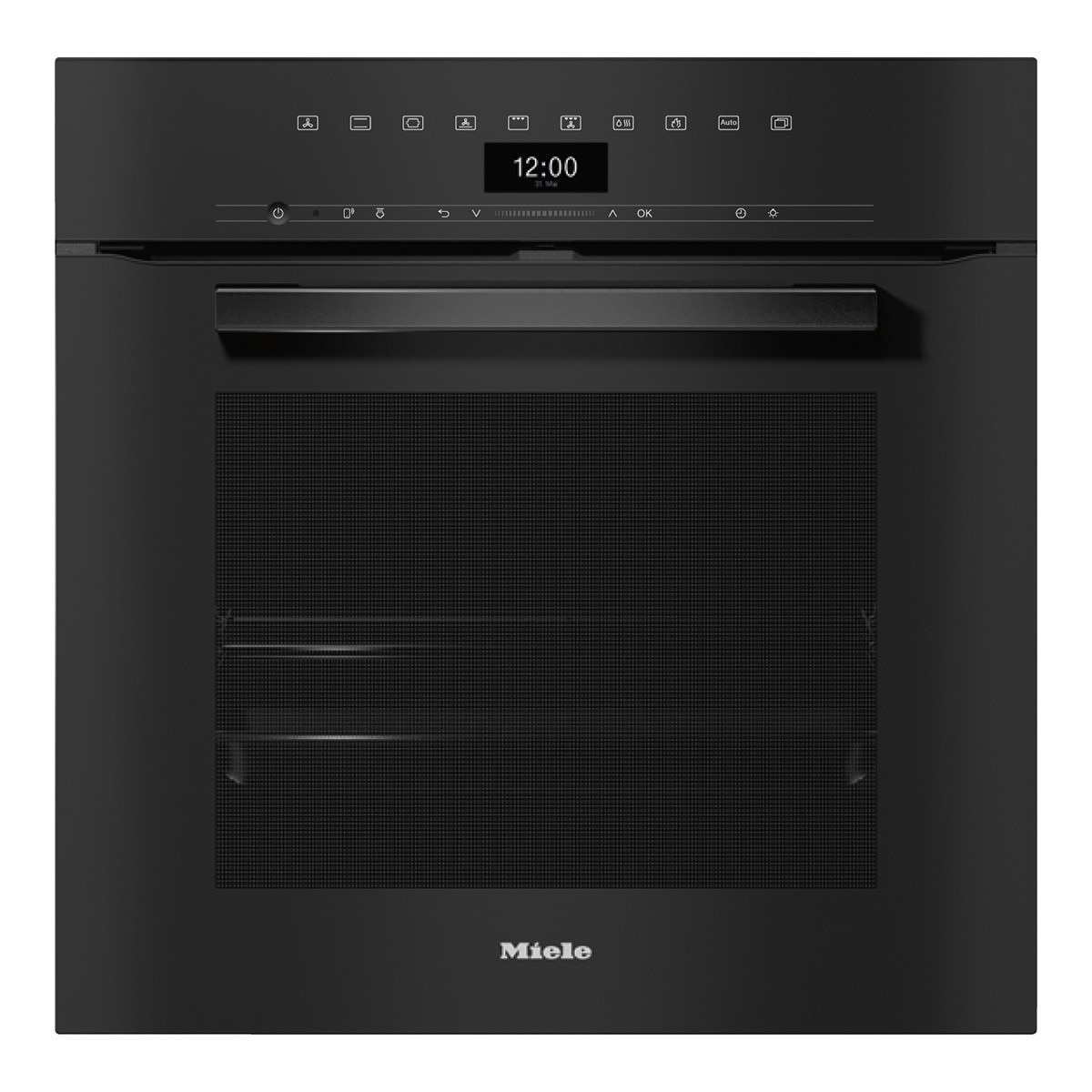 Forno Multifunções Miele H 7464 BP OBSW Pirolítico e PyroFit com Display DirectSensor e Wi-Fi Miele@home e de 76 Litros - Preto Obsidiana Obsidian Black-1