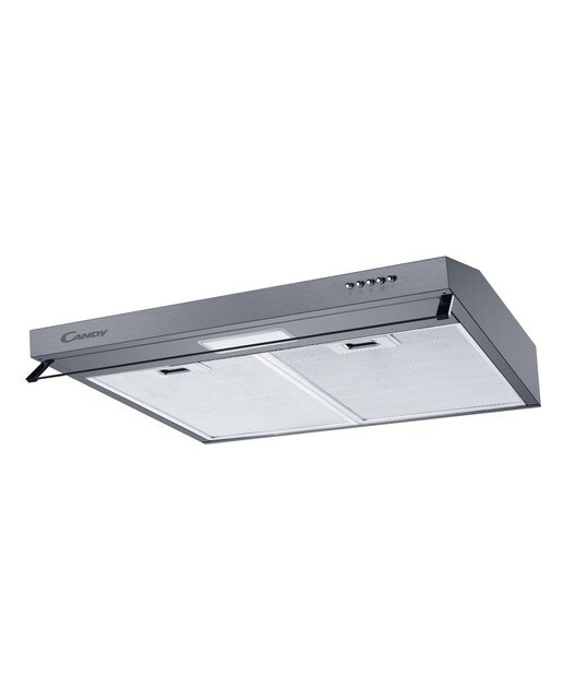 Exaustor Encastrável Candy CFT 62/4S de 3 Velocidades e de 60 cm - Silver Inox-1