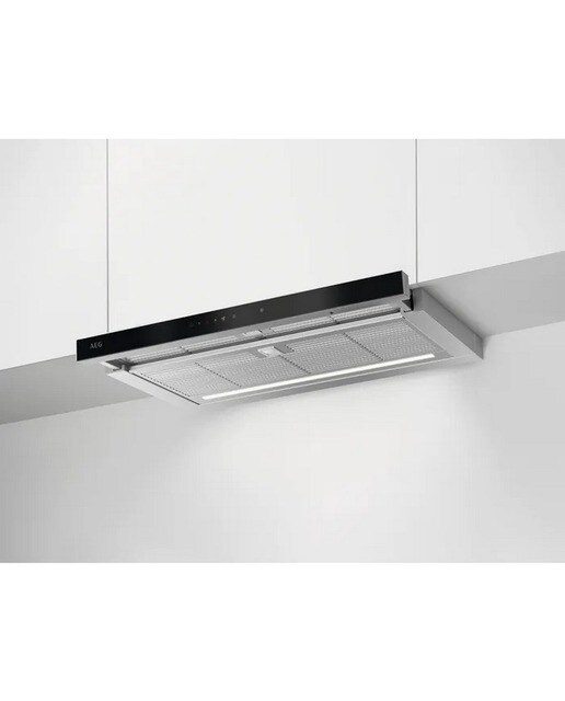 Exaustor Telescópico Encastrável AEG Série 8000 GDP866PL Hob2Hood, 3 Velocidades + Intensiva, de 60 cm e 44 dB(A) - Preto e Aço Inoxidável Preto / Inox-1