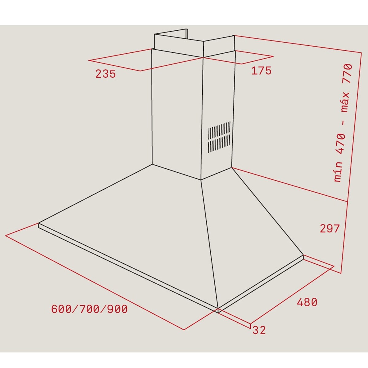 Exaustor de Parede Teka DBP 90 PRO Piramidal com 4 Velocidades e de 90 cm - Inox Inox-2
