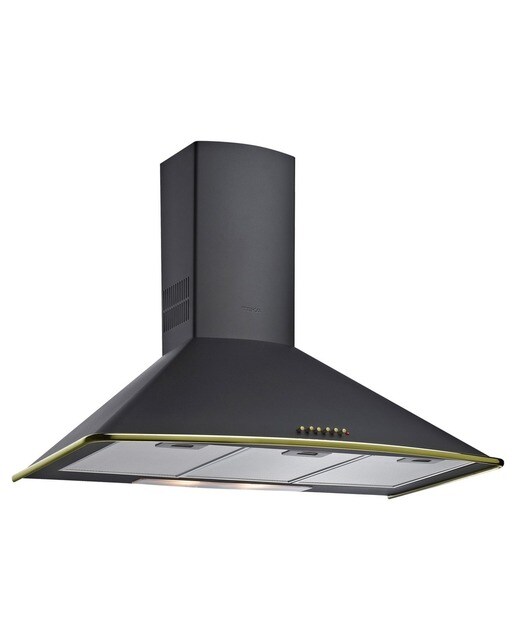 Exaustor de Parede Teka DMR 975 Piramidal Rústica com Motor EcoPower A, 4 Velocidades e de 90 cm - Antracite Ouro Preto-1