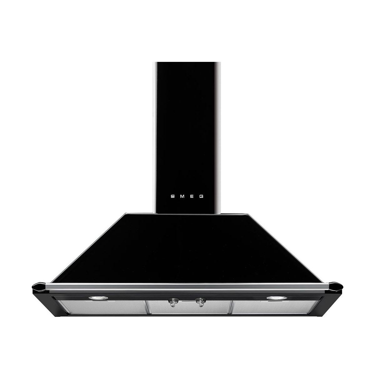 Exaustor de Parede Smeg Trapézio Victoria KT90BLE com 4 Velocidades e de 90 cm - Preto Preto-1