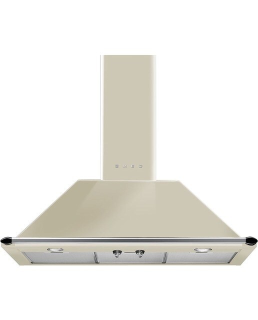 Exaustor de Parede Smeg Trapézio Victoria KT90PE com 4 Velocidades e de 90 cm - Creme Creme-1