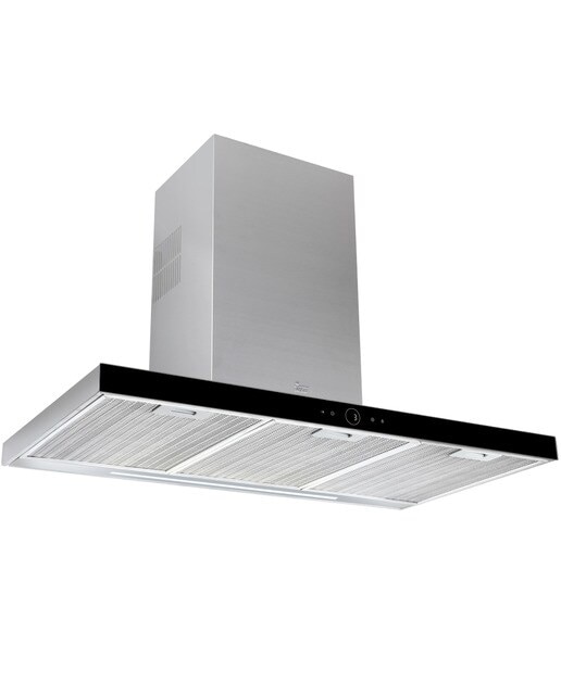 Exaustor de Parede Teka DLH 986 T Motor EcoPower e Comandos Touch Control com 4 Velocidades e de 90 cm - Inox  e Vidro Preto Inox/Preto-1