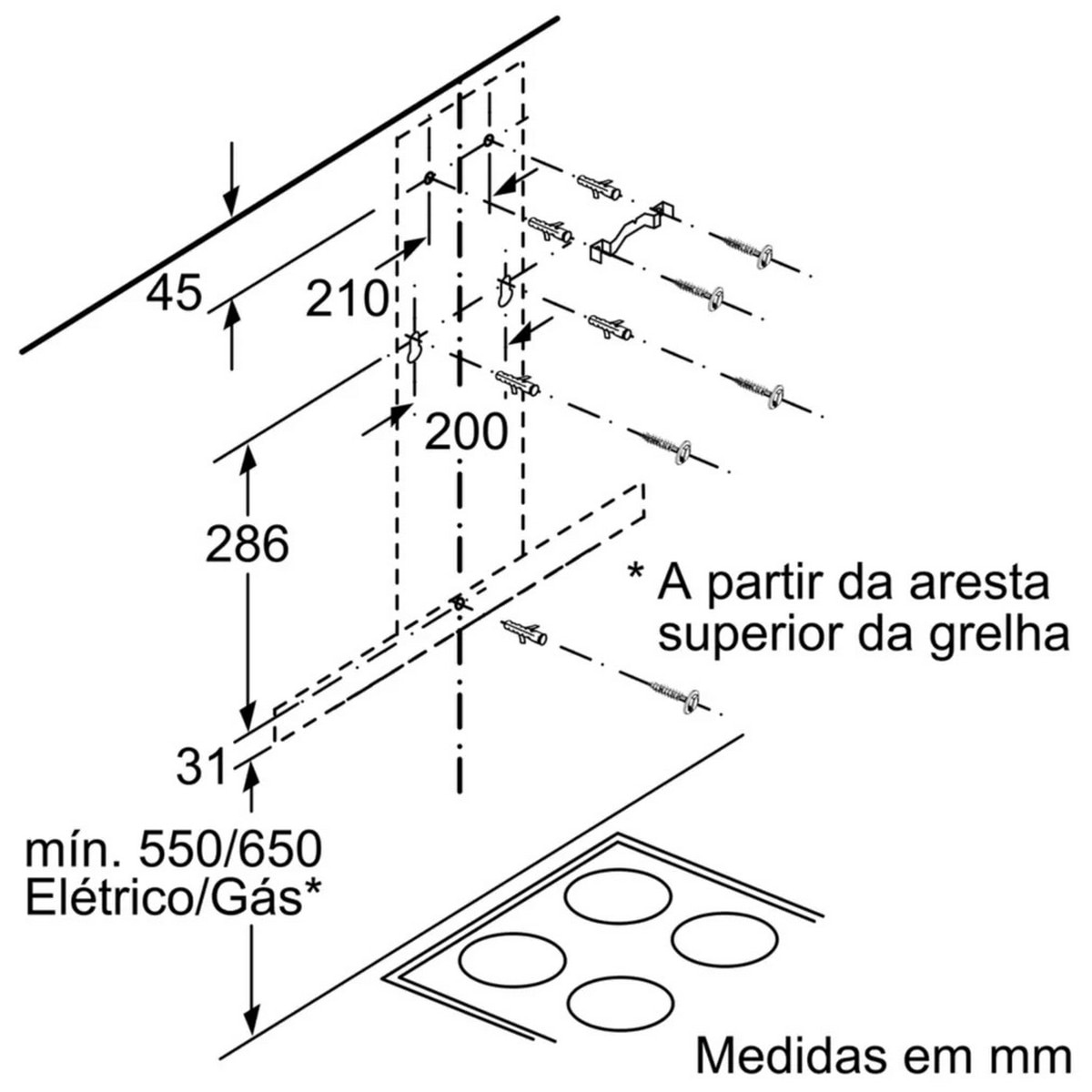 Exaustor de Parede Bosch Série 2 DWB76BC50 com 3 Velocidades e de 75 cm - Inox Aço-6