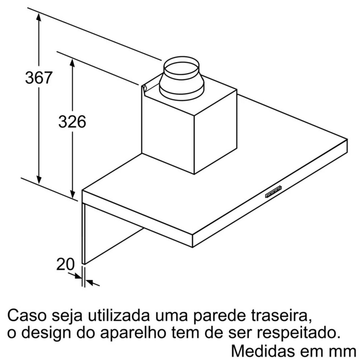 Exaustor de Parede Bosch Série 2 DWB76BC50 com 3 Velocidades e de 75 cm - Inox Aço-9