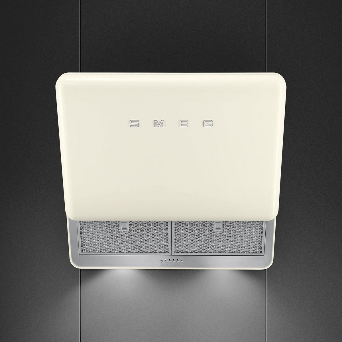 Exaustor de Parede Smeg Anni 50 Série Ângular KFAB75CR com 4 Velocidades e de 75 cm - Creme Polido Creme-2