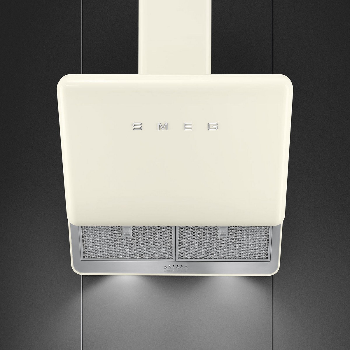 Exaustor de Parede Smeg Anni 50 Série Ângular KFAB75CR com 4 Velocidades e de 75 cm - Creme Polido Creme-3