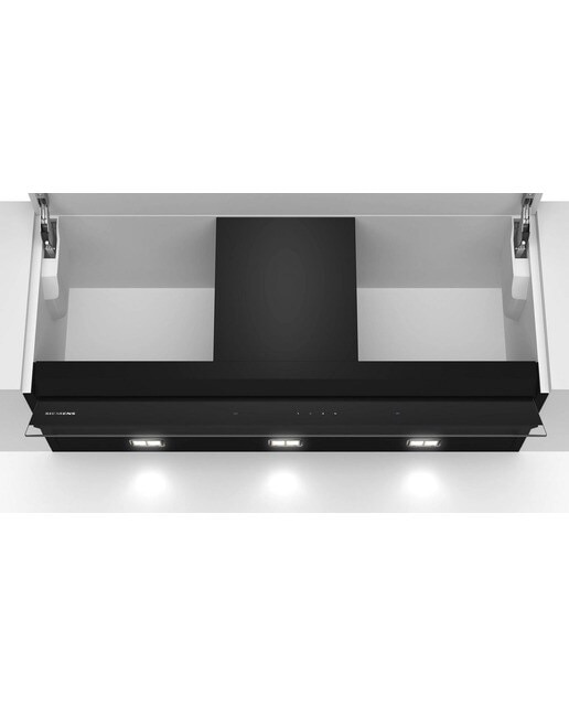 Exaustor Encastrável Siemens LJ97BAM60 com 6 Velocidades e de 90 cm - Vidro Preto Preto-1