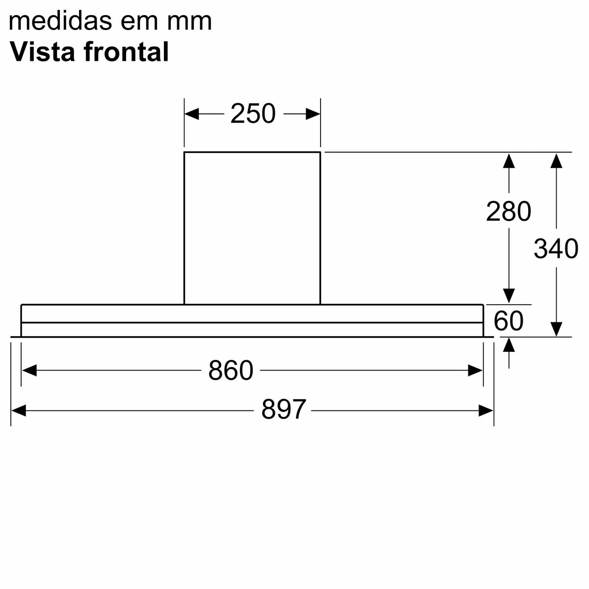 Exaustor Encastrável Siemens LJ97BAM60 com 6 Velocidades e de 90 cm - Vidro Preto Preto-7