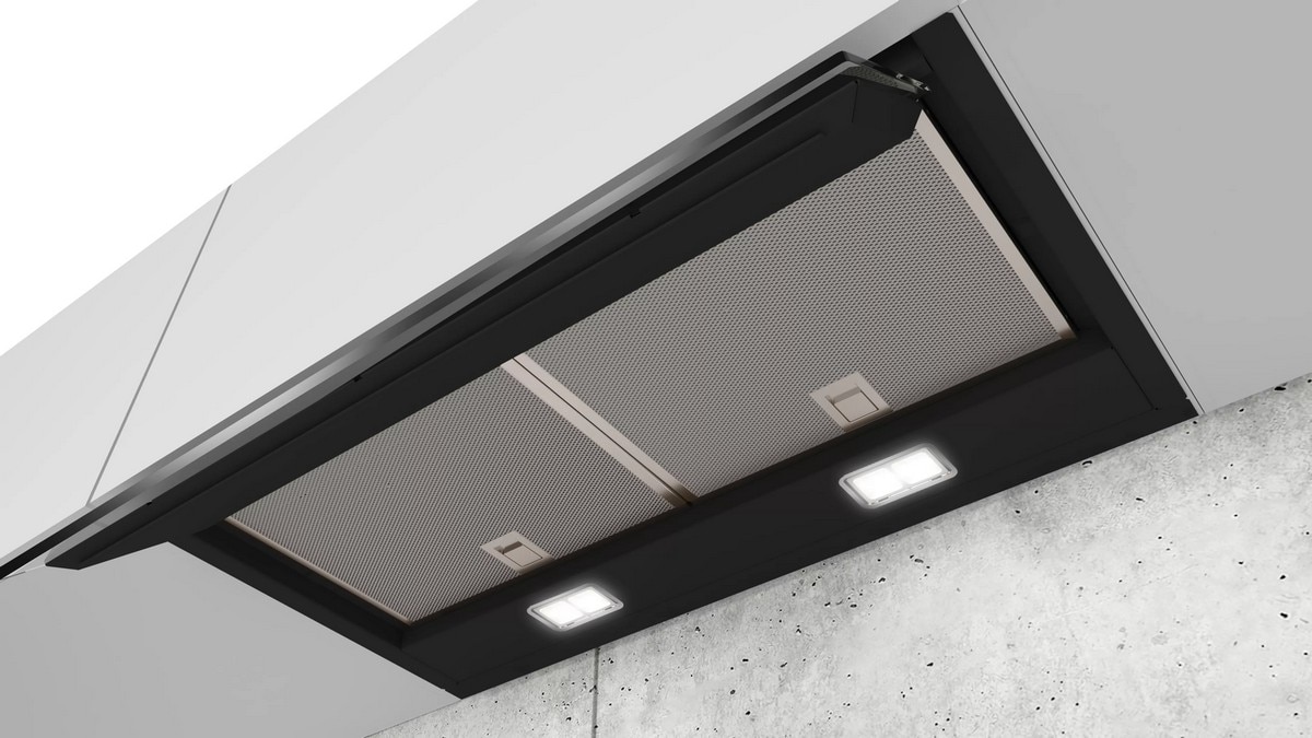 Exaustor Encastrável Siemens iQ500 LJ67BAM60 com 4 Velocidades e de 60 cm - Vidro Preto Preto-3