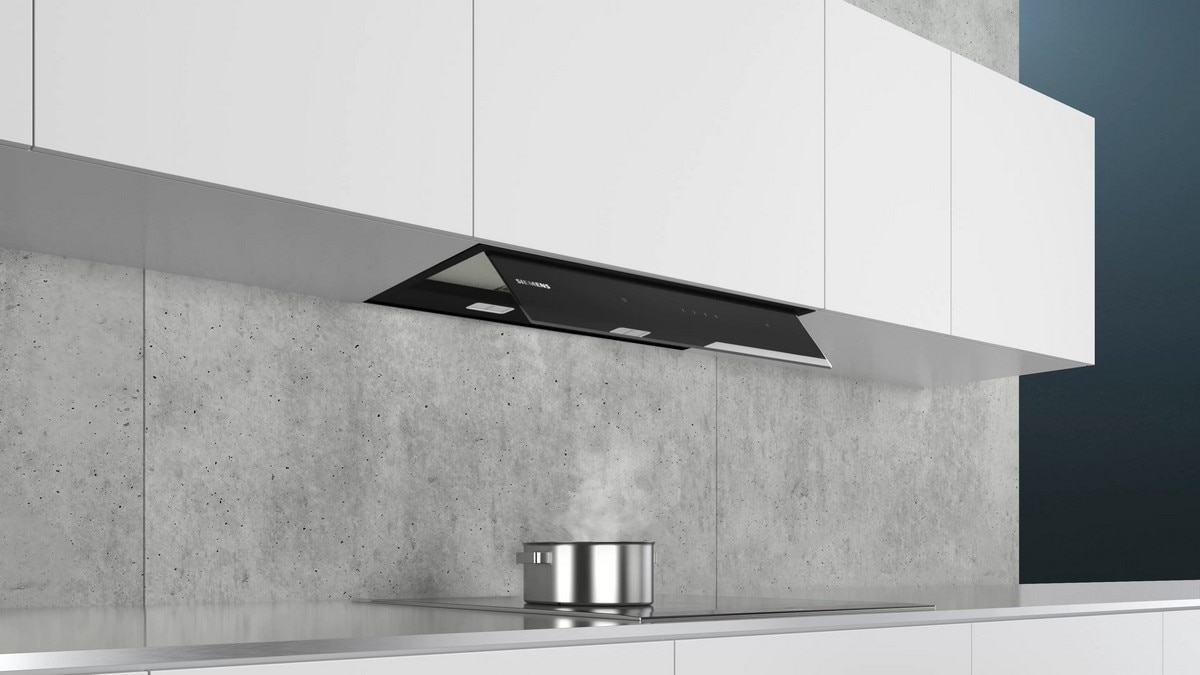 Exaustor Encastrável Siemens iQ500 LJ67BAM60 com 4 Velocidades e de 60 cm - Vidro Preto Preto-4
