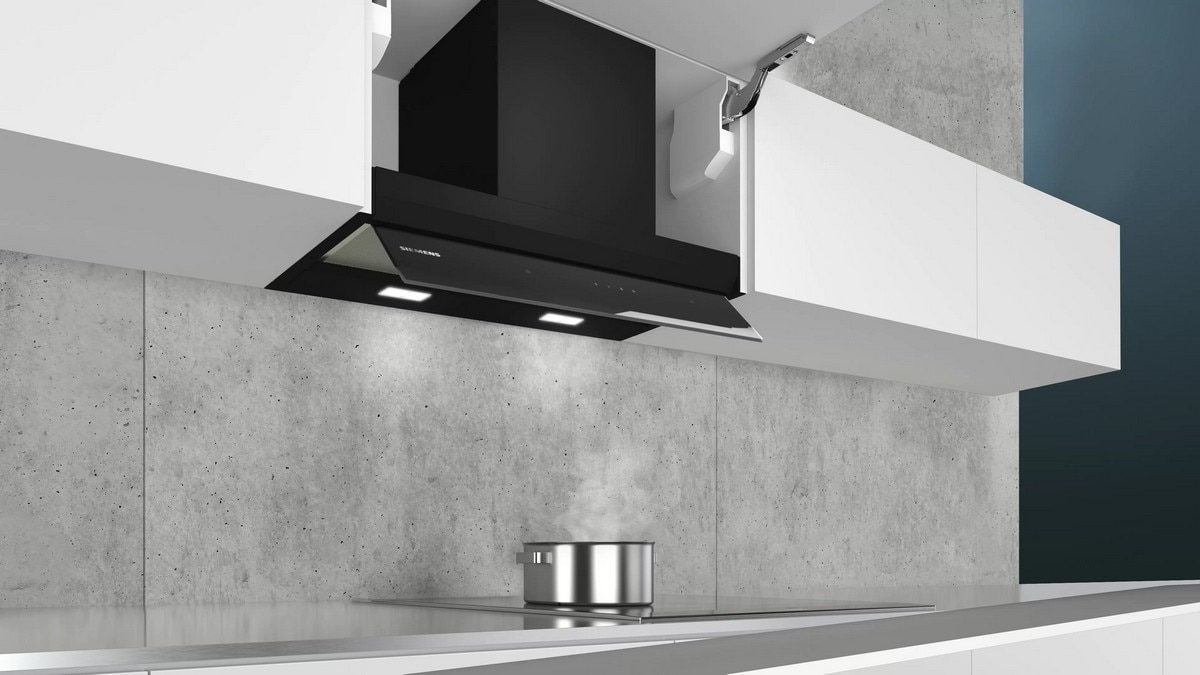Exaustor Encastrável Siemens iQ500 LJ67BAM60 com 4 Velocidades e de 60 cm - Vidro Preto Preto-6