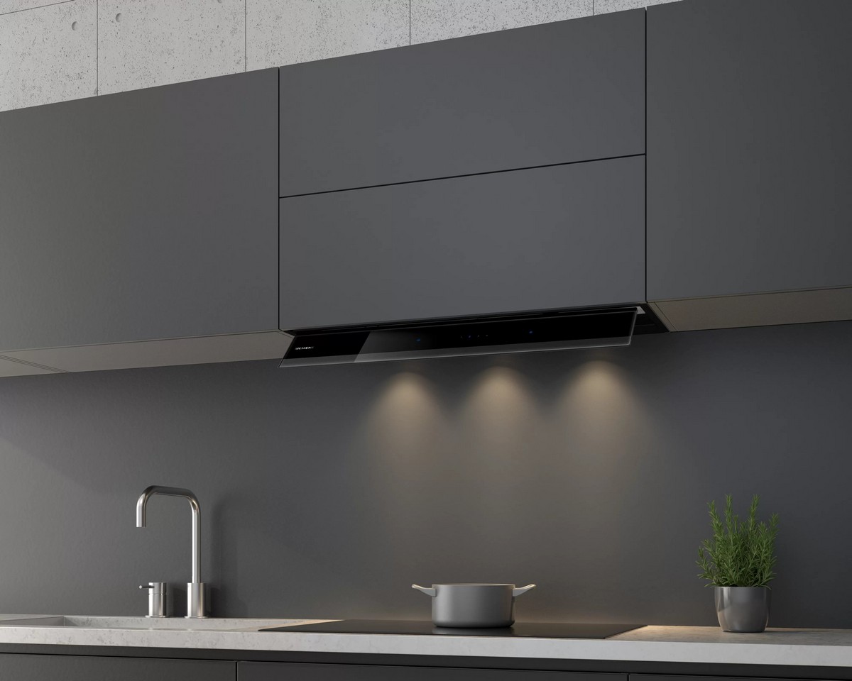 Exaustor Encastrável Siemens iQ500 LJ67BAM60 com 4 Velocidades e de 60 cm - Vidro Preto Preto-7