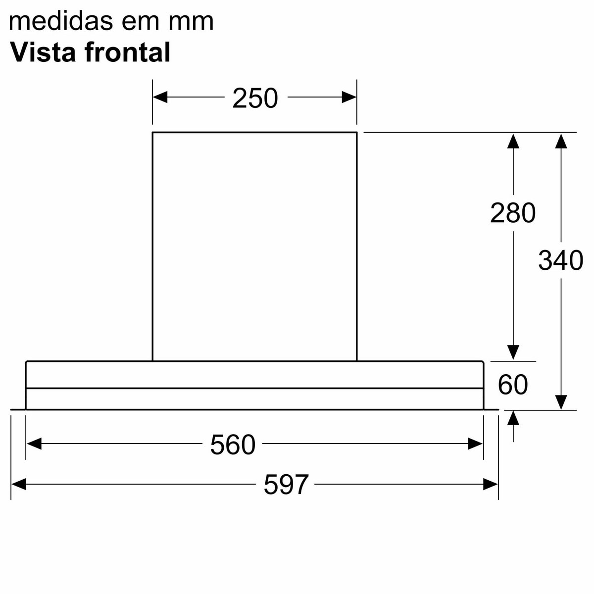 Exaustor Encastrável Siemens iQ500 LJ67BAM60 com 4 Velocidades e de 60 cm - Vidro Preto Preto-8