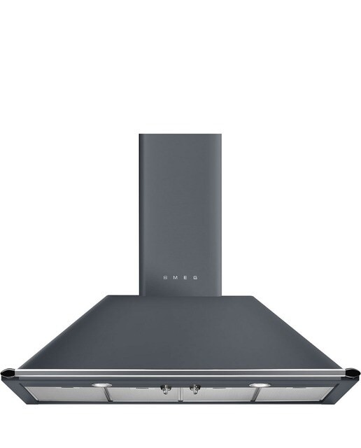 Exaustor de Parede Smeg Trapézio Victoria KT110GRE com 4 Velocidades e de 110 cm - Slate Grey Cinza Quadro-1