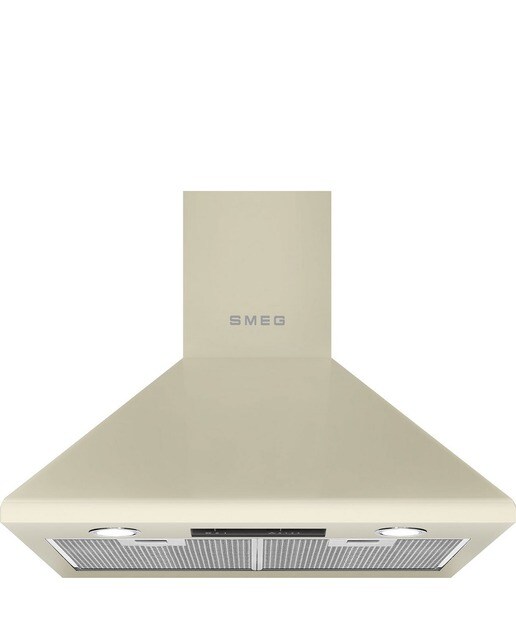 Exaustor de Parede Smeg Victoria Trapézio KSED65PE de 3 Velocidades e de 60 cm - Creme Creme-1