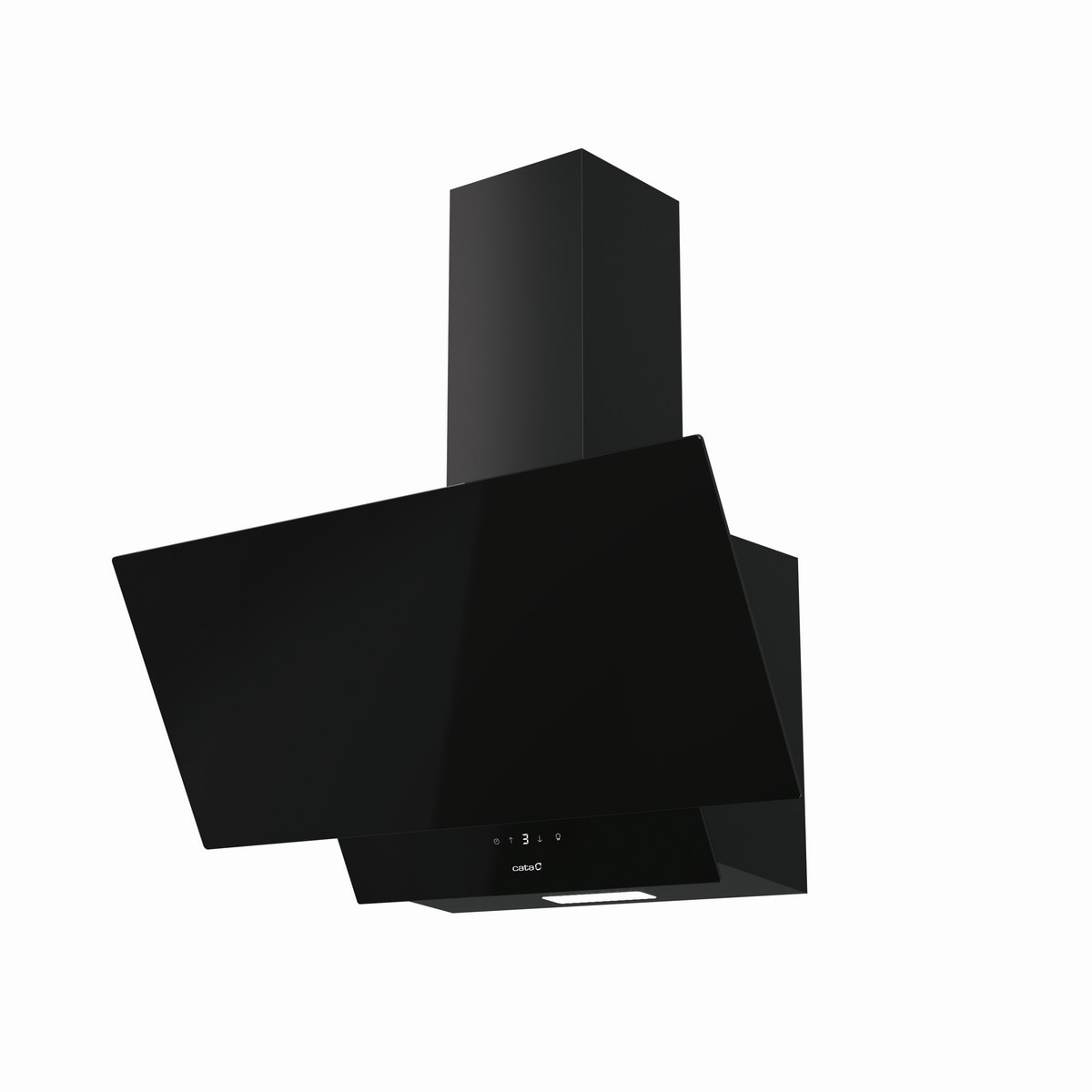Exaustor de Parede Cata JUNO 7000 GBK de 5 Velocidades + 1 Turbo Vidro preto-1