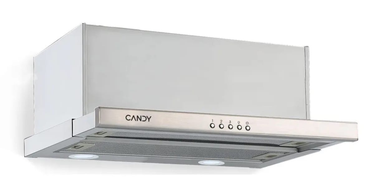 Exaustor Telescópico Candy CBT6ESMX de 4 Velocidades e de 60 cm - Inox e Silver Inox-1