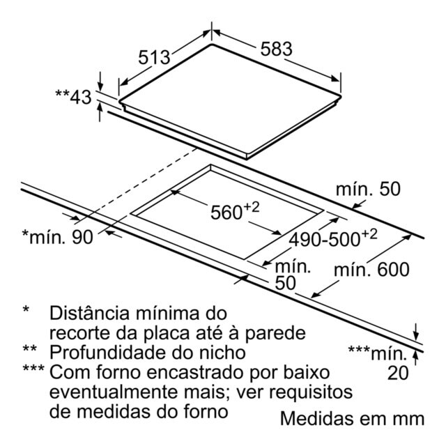 Placa de Vitrocerâmica Balay 3EB720XR com 4 Zonas e de 60 cm - Preto Preto-3