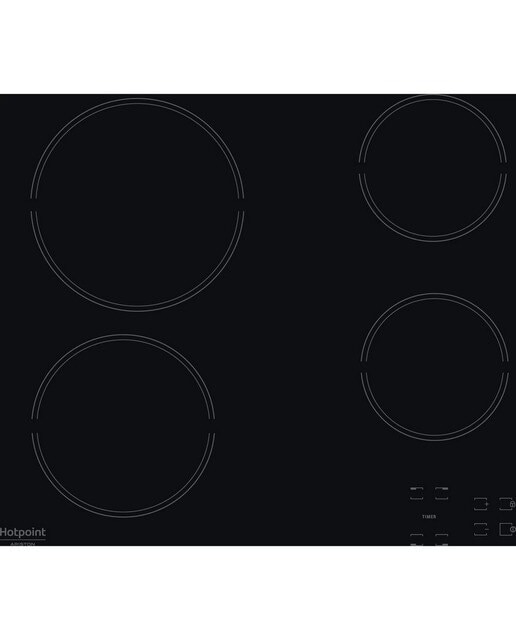 Imagem 0 de Placa de Vitrocerâmica HotPoint HR 631 C com 4 Zonas e de 58 cm - Ceramic Glass Preto