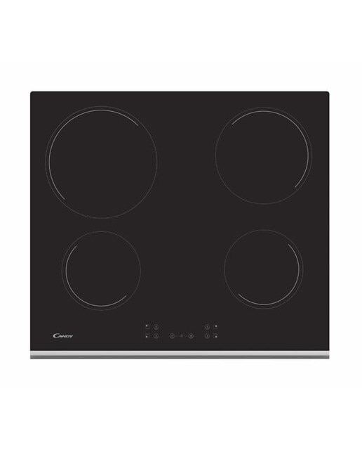 Imagem 0 de Placa de Vitrocerâmica Candy Idea CH64XB com 4 Zonas e de 59 cm - Preto
