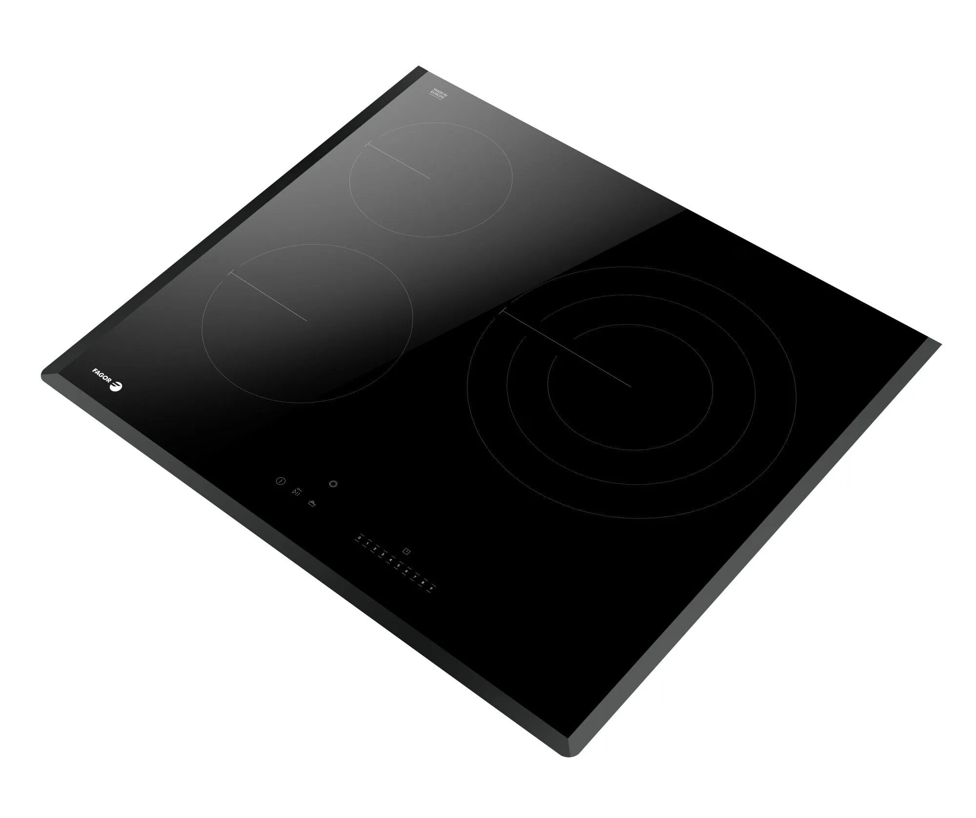 Placa de Vitrocerâmica Fagor 4VFT-330B3S com Zona Tripla Comfort Preto-4