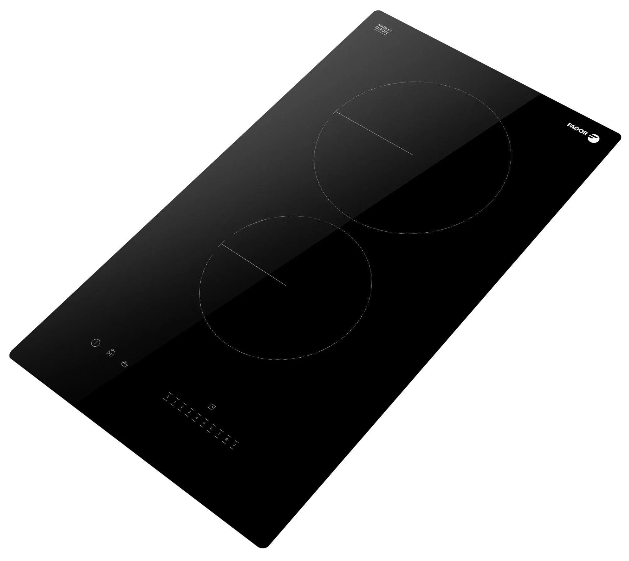Placa Modular de Vitrocerâmica Fagor 4MFT-2AC com 2 Zonas Comfort Preto-5