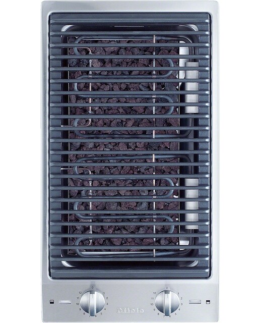 Imagem 0 de Placa Grill Barbecue Miele CS 1312 BG Proline com 2 Zonas e de 28,8 cm - Inox
