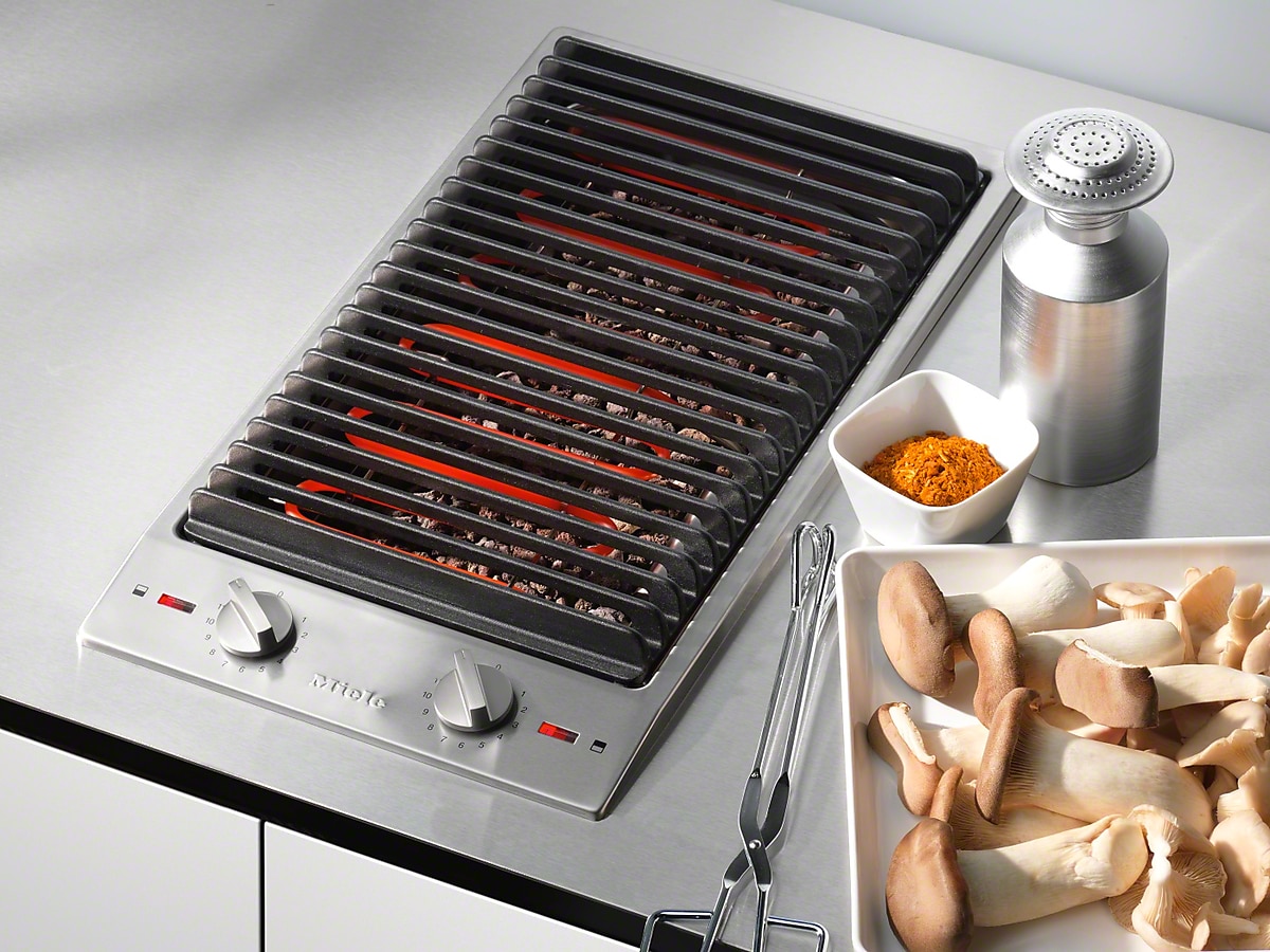 Placa Grill Barbecue Miele CS 1312 BG Proline com 2 Zonas e de 28,8 cm - Inox Inox-2