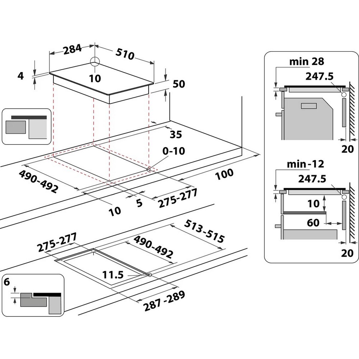 Placa Modular de Indução Whirlpool WS Q0530 NE de 2 Zonas e de 28,4 cm - Preto Preto-7