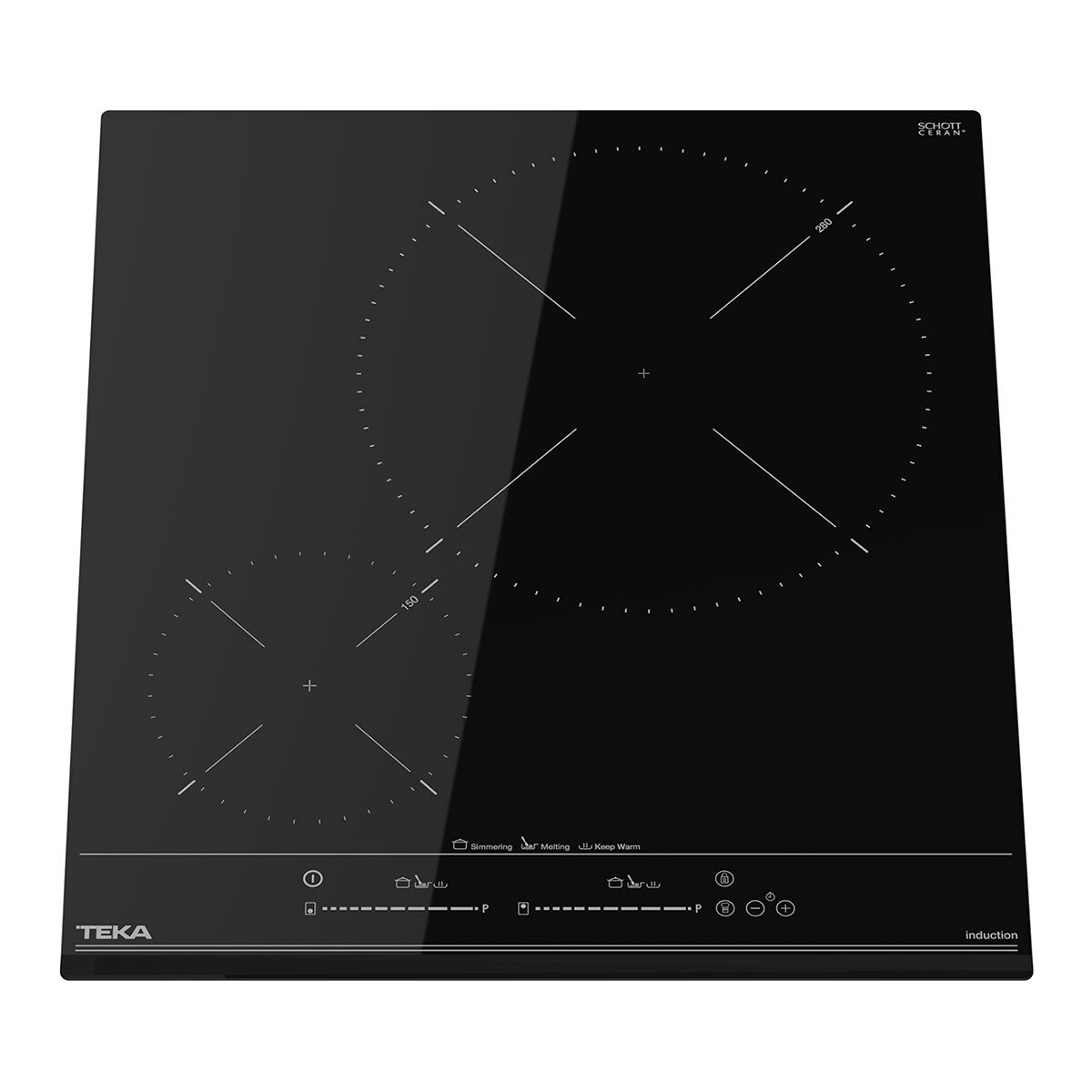 Placa de Indução Teka IZC42400 MSP BK MultiSlider com 2 Zonas e de 45 cm - Vidro Preto Preto-2