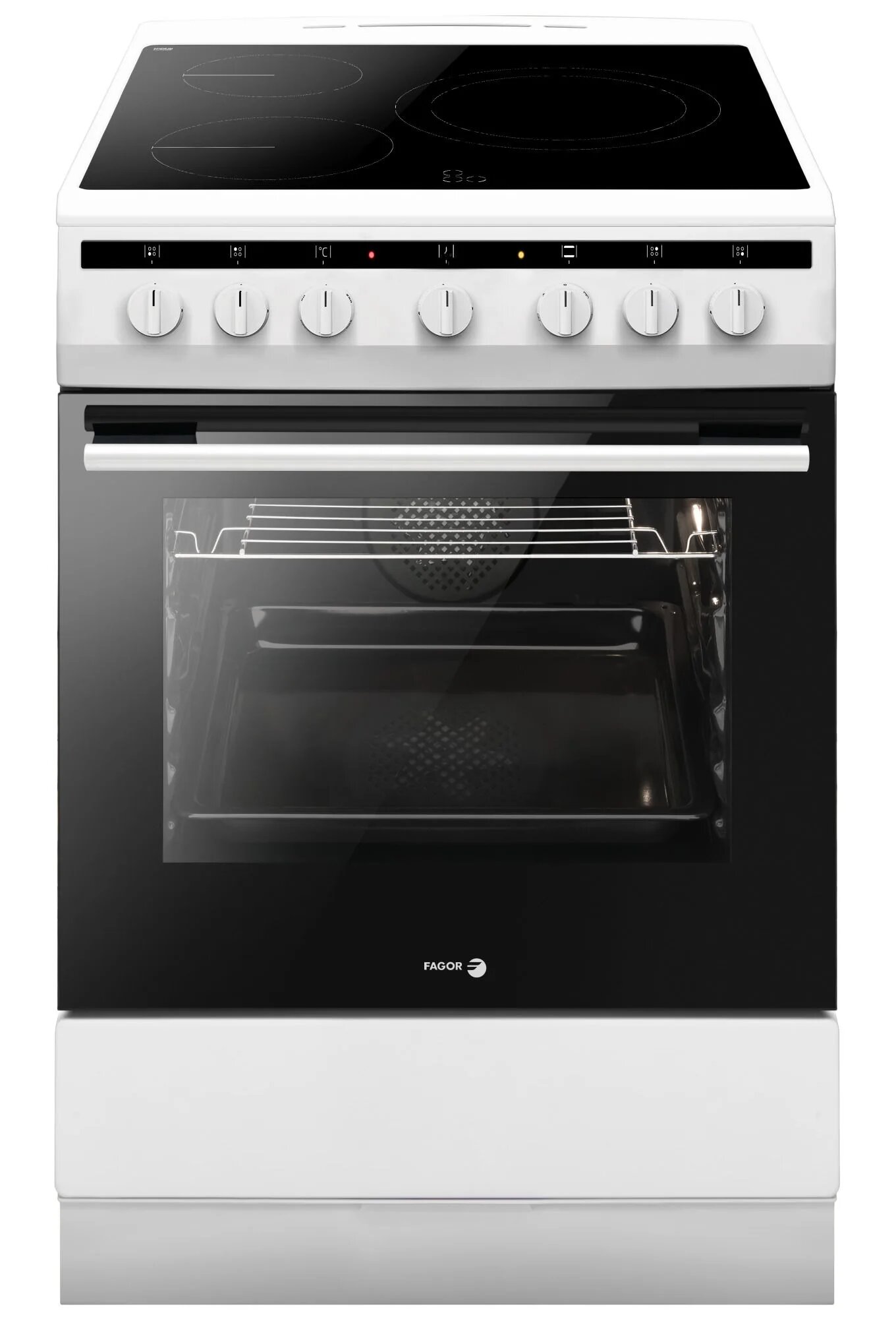 Fogão Elétrico com Placa de Vitrocerâmica Fagor 3CLV-600BB e Forno Elétrico Comfort Branco-2