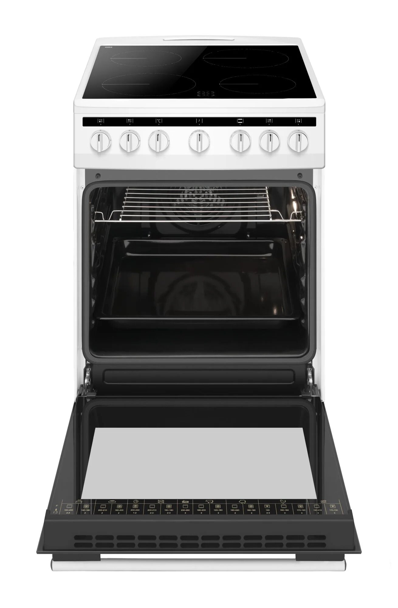 Fogão Elétrico com Placa de Vitrocerâmca Fagor 3CLV-500BB e Forno Elétrico Classic Branco-3