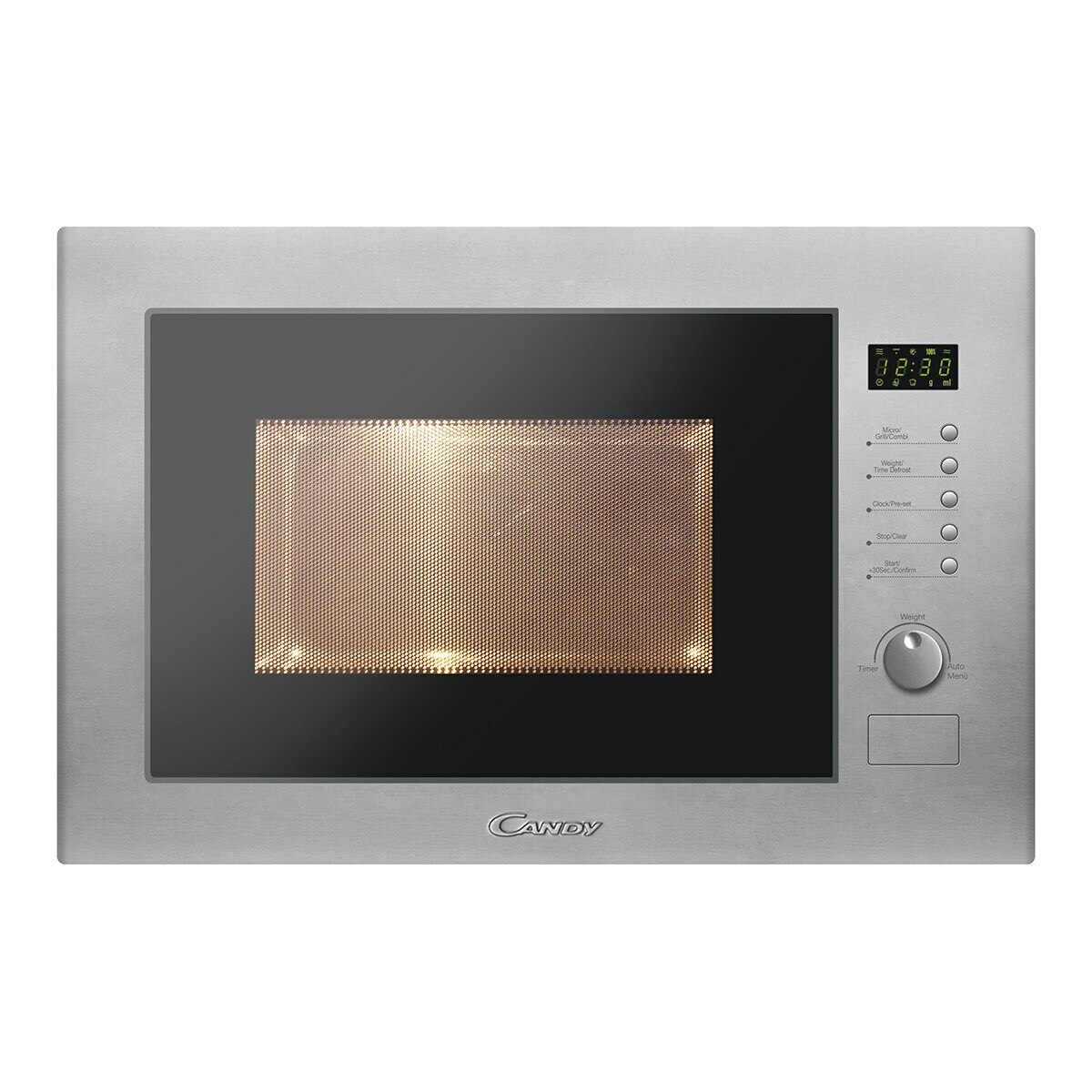 Micro-ondas Encastrável com Grill Candy MIC25 GDFX Frameless Built In Microwave de 900 W e Capacidade de 25 Litros - Inox Inox-2